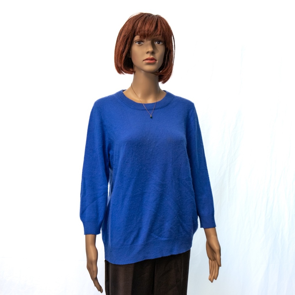 J. Crew 100% Italian Cashmere Sweater Bright Cerulean Blue
